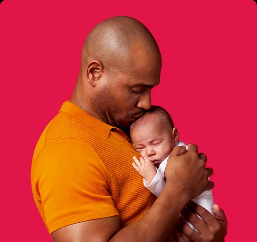 Vader met baby